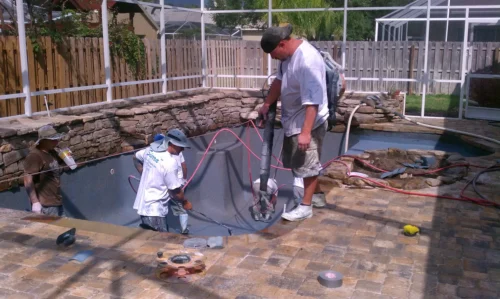 Applying finish process with PebbleTec
