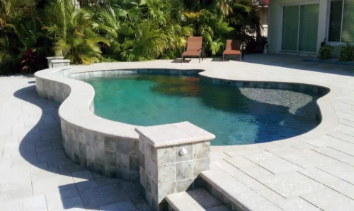 Custom built freeform pool