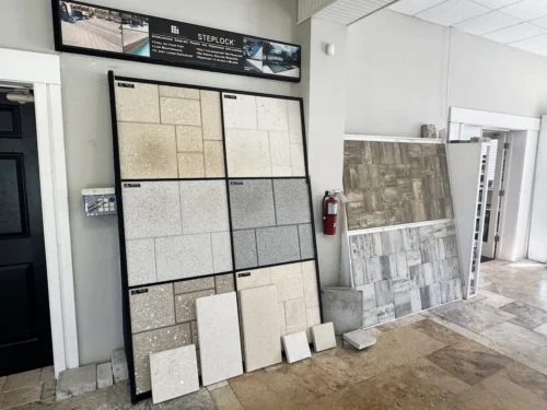 Paver and hardscape display.