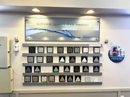 PebbleTec® pool finishes display