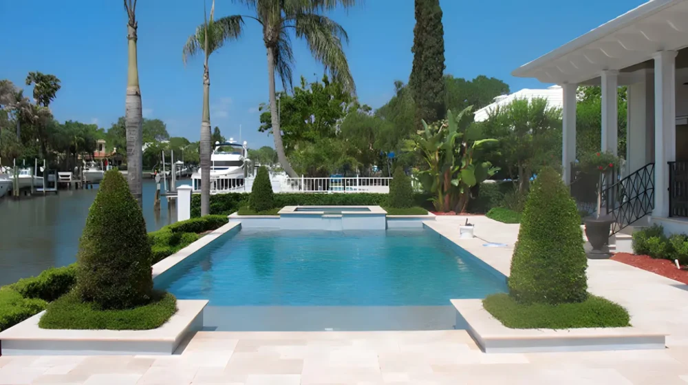 geometric pool from a custom pool builder